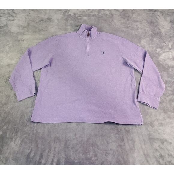 Polo Ralph Lauren Sz XL Performance 1/4 Zip Pullover Purple Heather Men’s C18-73 - Picture 1 of 9